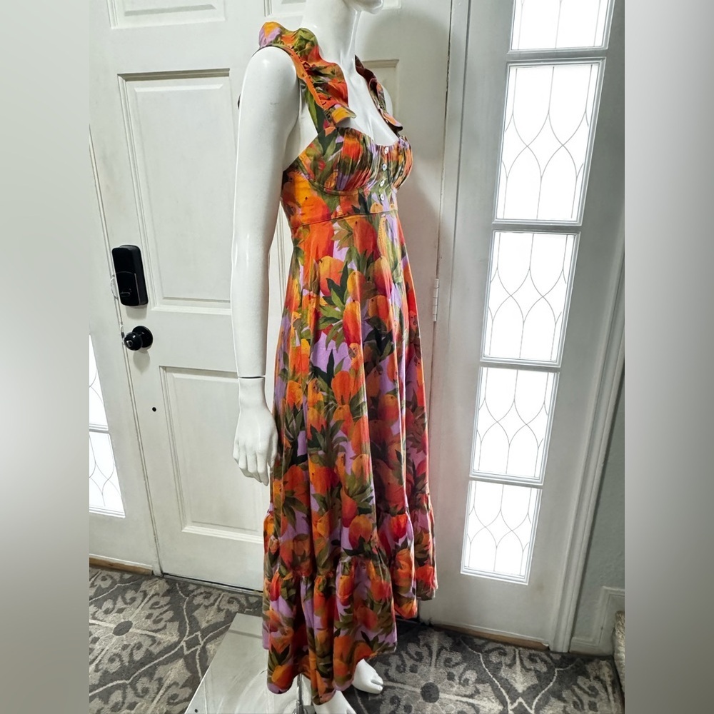 Farm Rio Women's Mango Macaws Maxi Dress Size XS - Picture 5 of 15
